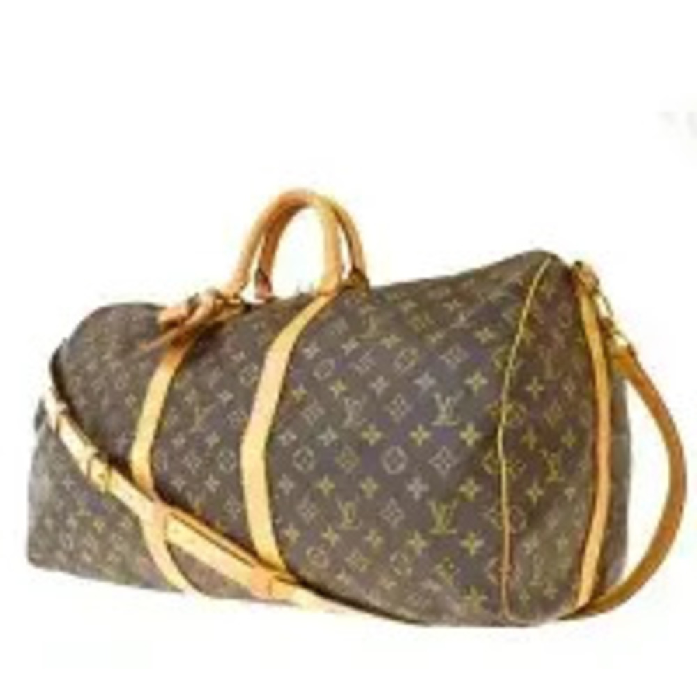 Louis Vuitton Keepall Bandouliere Monogram 2Way Shoulder Bag Canvas Brown